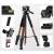 K&F Concept KF4973 S255A3 + BV01 - zestaw, statyw video Alu S255A3 + głowica video BV01 + uchwyt do smartfona
